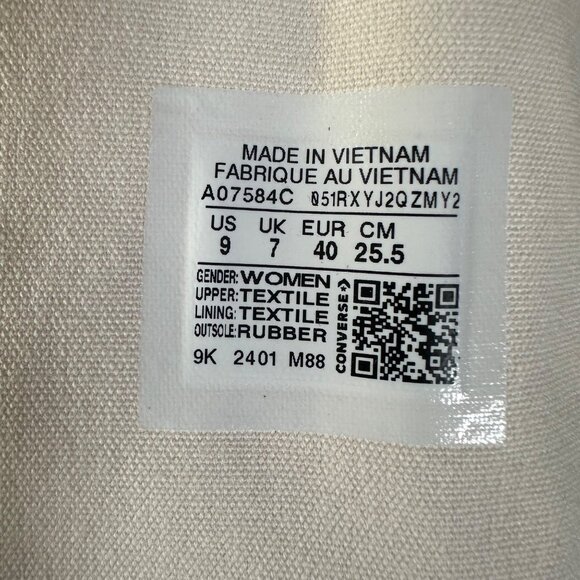 ❤️Converse Chuck 70 De Luxe Wedge Hi Sz 9 Womens Shoes Purple Sneakers A07584C - Picture 12 of 12
